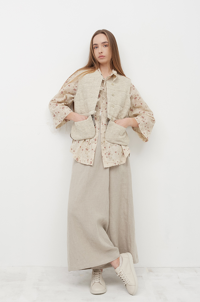 Камізелька стьобана з кишенями вовна (КА 87/11)